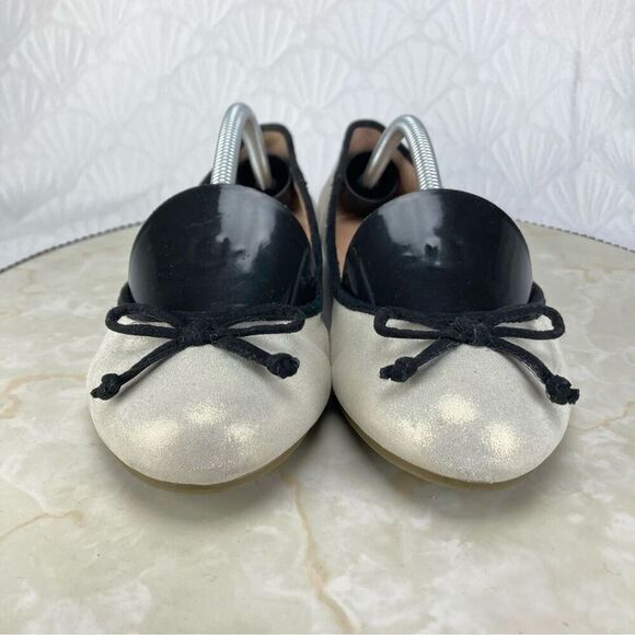 Jessica Simpson Matini Bow Ballet Flats Womens 7 Metallic Gold Ballerina Shoes - Picture 4 of 12